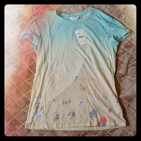 NWT Splendid x Gray Malin Beach Print Tee - Picture 1 of 6